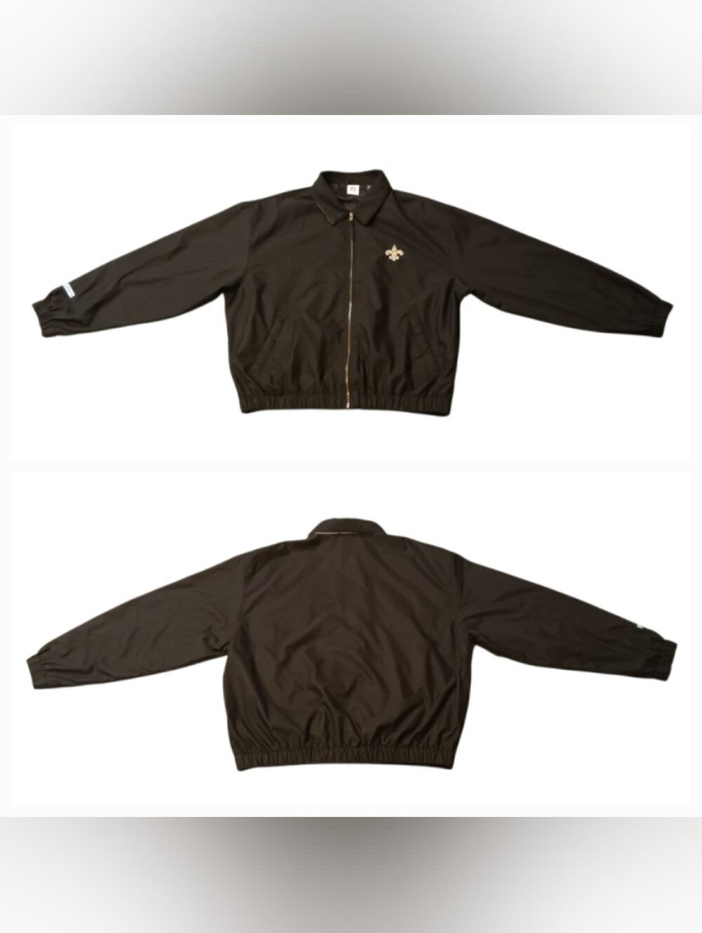 '02 Vintage New Orleans Saints Embroidered Logo Bomber Jacket (XL)